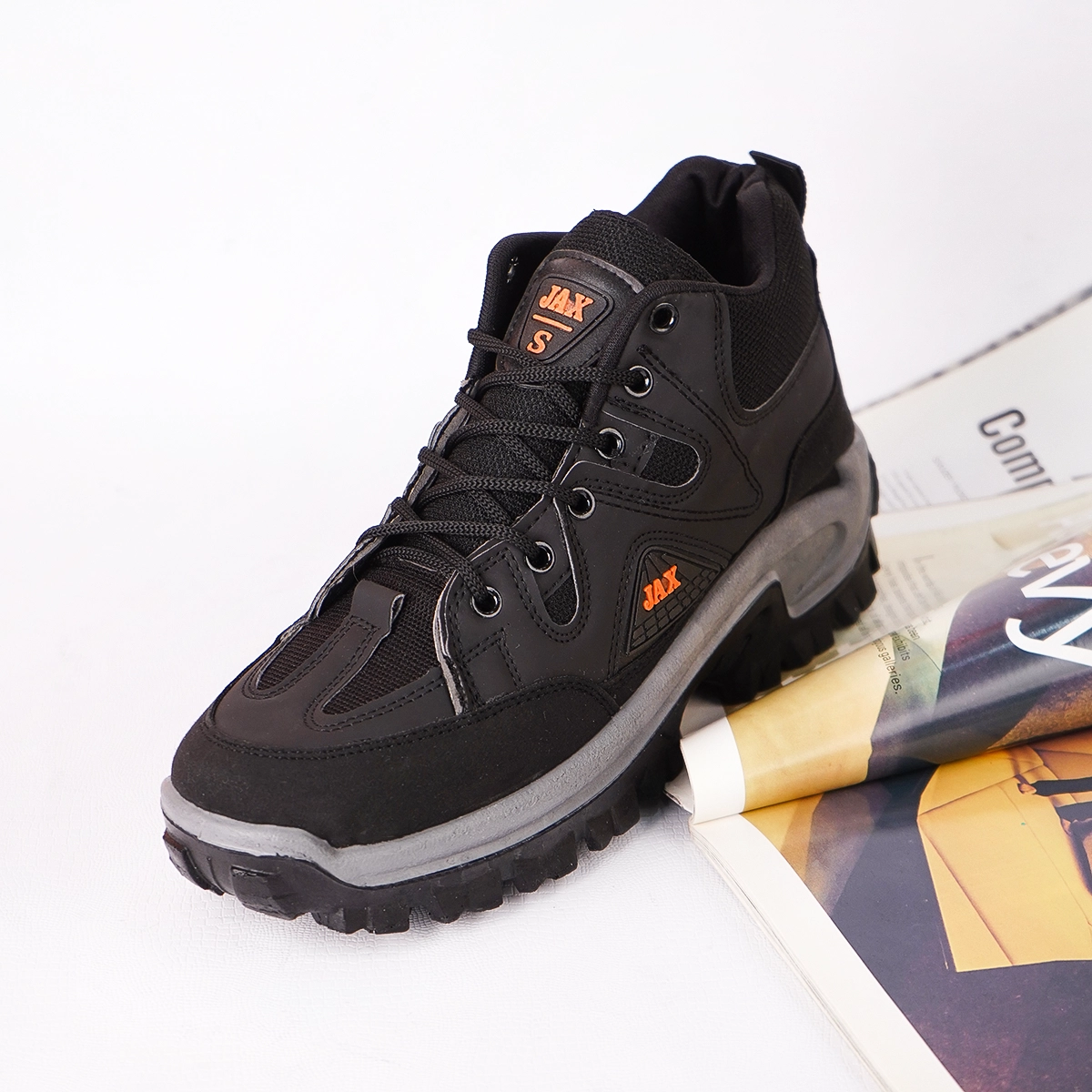 کفش ساقدار مردانه مشکی مدل JAX