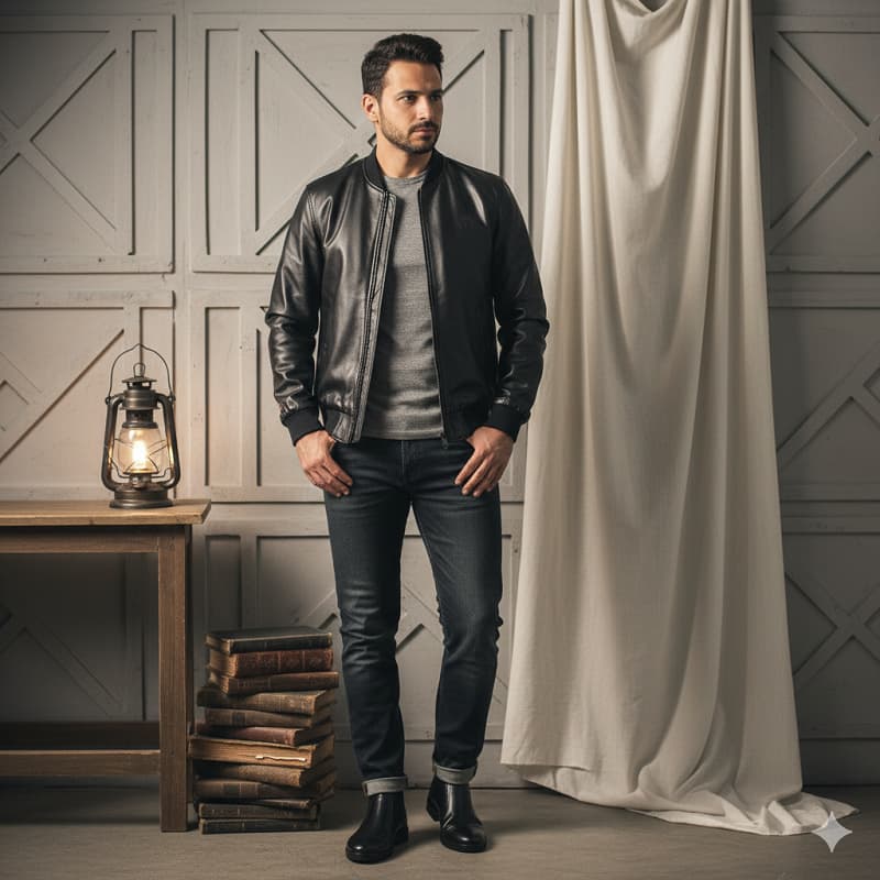 پکیج کاپشن Artim نیم بوت مردانه مشکی مدل Rad